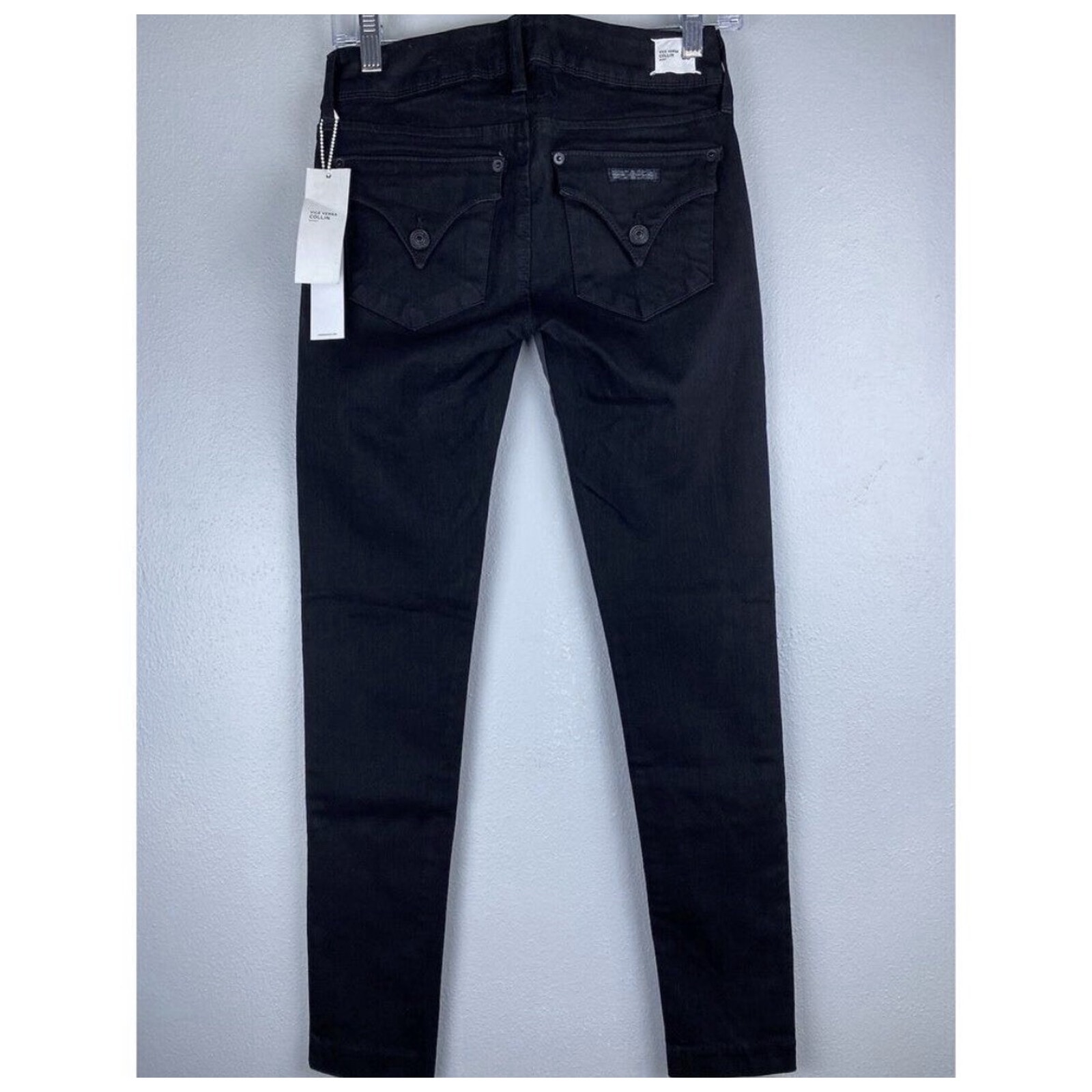 Nwt Hudson Sz 26 Blck Gray Collin Vice Versa Skinny Jeans Btn Flap Back Pckts — image 3 of 8